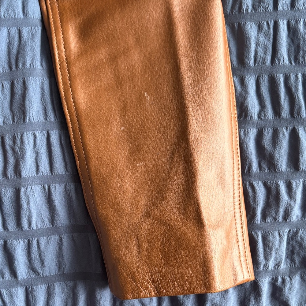 ASOS Tan Leather Jacket - Picture 6 of 7